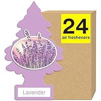 LITTLE TREES Air Fresheners Car Air Freshener. Hanging Tree Provides Long Lasting Scent for Auto or Home. Lavender, 24 Air Fresheners