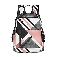 BREAUX Abstract Triangle Striped Print Large-Capacity Backpack, Simple And Lightweight Casual Backpack, Travel Backpacks