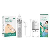 Nasal Aspirator for Baby, Electric Nose Aspirator for Toddler, Hand Pump ＆ Oral Suction 2 in 1 Baby Nose Sucker