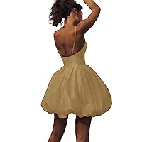 Fair Lady Homecoming Dress Short 2024 Backless Spaghetti Straps Satin Prom Dresses for Women