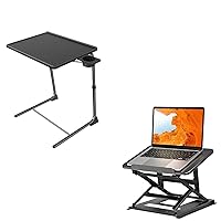 HUANUO TV Tray Table and Adjustable Laptop Stand for Desk