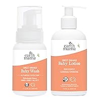 Earth Mama Bathtime Bundle | Sweet Orange Castile Baby Wash & Moisturizing Calendula Lotion