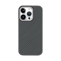 ONNAT-Third Generation Kevlar Case for iPhone 15/15 Pro/15 ProMax/15 Plus Anti-Impact Anti-Wear Supports Wireless Charging (Black-4-B,15)
