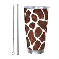 Giraffe Spots Stainless Steel Tumbler Vacuum Insulated Travel Tumbler With Lid Coffee Mug Car Cup For Home Office Outdoor 20oz