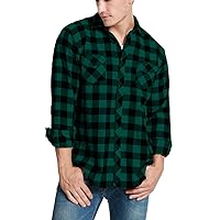 Mens Buffalo Plaid Shirts Long Sleeve Flannel Shirt for Men Lumberjack Shirt