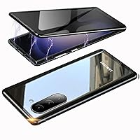 Magnetic Privacy Case for Samsung S23,Anti Peeping Screen Protector Double-Sided Tempered Glass Metal Bumper Anti SPY Cover,360 Degree Full Body Phone Case for Samsung Galaxy S 23, Black