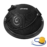 Ativafit Balance Ball Half Exercise Ball Balance Trainer Inflatable Yoga Ball for Home Gym Workouts Core Strength Fitness Half Ball with Resistance Bands, Pump, Support to 660 lbs
