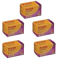 Kodak Kodacolor Gold 200 35mm Color Negative Roll Film, 200 ISO, 36 Exposure, 5-Pack