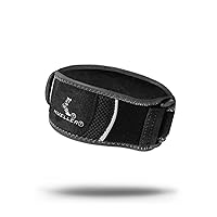 MUELLER Sports Medicine Hg80 Premium Tennis Elbow Support, Elbow Pain Relief For Men and Women, Black, Large/X-Large