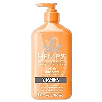 Hempz Body Lotion - Citrus Blossom Limited Edition Daily Moisturizing Cream, Shea Butter, Aloe, Orange Extract Body Moisturizer - Skin Care Products, Hemp Seed Oil - 17 Fl Oz, Count: 1