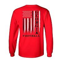 Football Team Color American Flag Long Sleeve Unisex T-Shirt