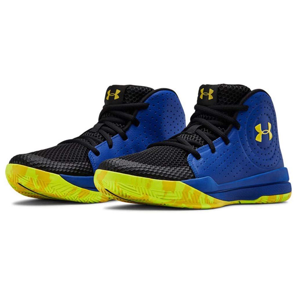 Under Armour Grade School Jet 2019 Basketball Shoe, Royal (404)/Black, 7 US Unisex Little Kid