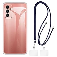 Samsung Galaxy F13 Case + Universal Mobile Phone Lanyards, Neck/Crossbody Soft Strap Silicone TPU Cover Bumper Shell for Samsung Galaxy M13 India (6.6”)