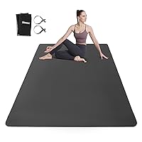 Large Yoga Mat for Men and Women - 6'x4'x6mm, Extra Wide TPE Fitness Mat for Home Gym Workout, Non-Slip, Perfect for Barefoot Exercise (Yoga, Pilates, Stretching, Meditation)