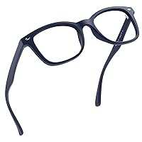 LifeArt Blue Light Blocking Glasses, Anti Eyestrain, Computer Reading Glasses, Gaming Glasses, TV Glasses for Women Men, Anti Glare (Blue, No Magnification)