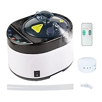 ZONEMEL 4 Liters Sauna Steamer, Portable Steam Generator with Remote Control, Stainless Steel Pot, Spa Machine with Timer Display for Body Detox (US Plug, Black)