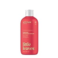 ATTITUDE Bubble Wash for Kids, Hair Shampoo and Body Soap, EWG Verified, Plant- and Mineral-Based, Vegan, Mango, 16 Fl Oz