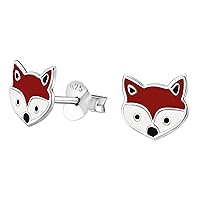 Fox .925 Sterling-Silver Very Tiny Stud Earrings, Multiple Piercings, Cartilage Studs (Nickel Free)