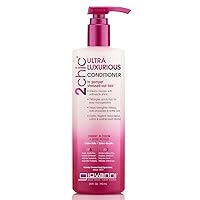 GIOVANNI 2chic Ultra-Luxurious Conditioner - Calms & Smooths Curly & Wavy Hair, Silkens Tresses, Strengthens Overprocessed Hair, Helps Detangle, Color Safe, Cherry Blossom & Rose Petals - 24 oz