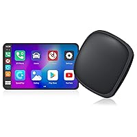 CARABC Wireless CarPlay Adapter with Netflix &YouTube & Disney+ Android Auto Wireless Adapter The Multimedia Video Magic Box AI Box USB Dongle for Factory Wired CarPlay Cars