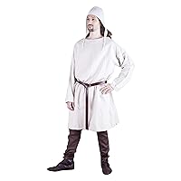 Renaissance Medieval Roman Greek Full Sleeves White Tunic (Size = XXS-7XL)