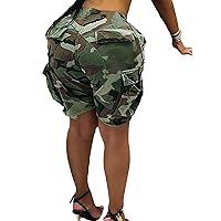 LKOUS Cargo Shorts for Women, Loose Workout Camo Pants with Pocket