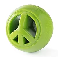 Outward Hound Orbee-Tuff Nooks Green Peace Sign Treat-Dispensing Dog Toy