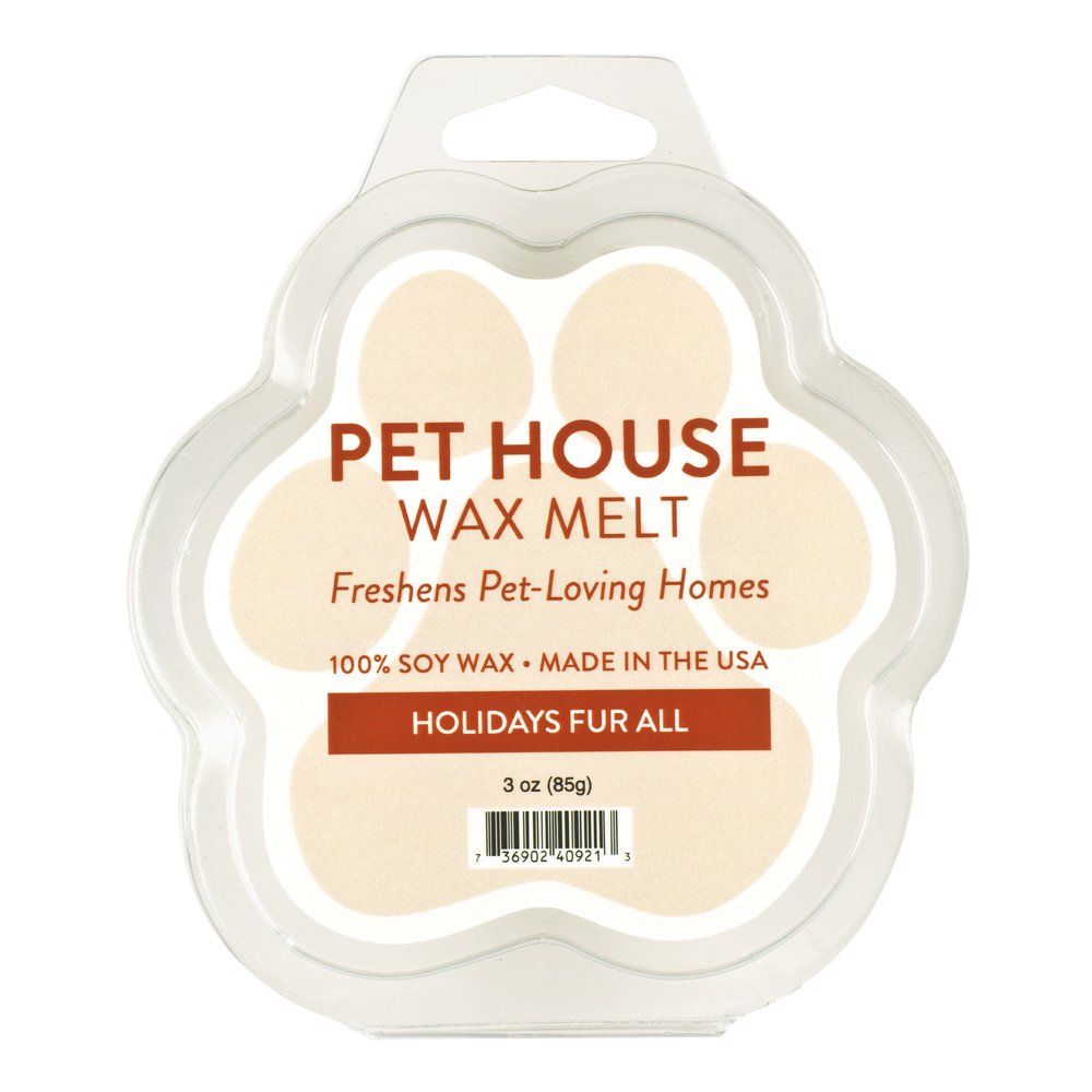 One Fur All 100% Natural Soy Wax Melts in 20+ Fragrances, Pack of 2 by Pet House - Long Lasting Pet Odor Eliminating Wax Melts, Non-Toxic Pet Wax Melts, Made in USA (Holidays Fur All)