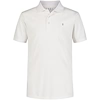 IZOD Boys' Performance Golf Grid Short Sleeve Stretch Collared Polo Shirt