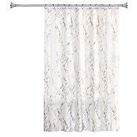 Splash Home Marble Design Polyester Shower Curtain, For Bathroom and Bathtub Curtains, Lightweight Washable Cloth & Water-Resistant, 70W x 72H Inch - Grey