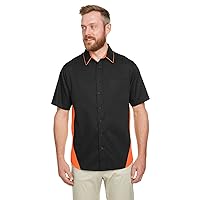 Tall Flash IL Colorblock Short Sleeve Shirt (M586T) Black/TM Orange, XLT