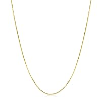 18K Gold Plated Silver Chain for Women Girls 1MM Box Chain Necklace Super Shiny & Sturdy Women Thin Necklaces Chain with Upgraded Lobster Clasp Jewelry Gift for Women 16/18/20/22/24 Inch