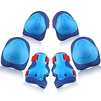 Kids Protective Gear Set Knee Pads for Kids 3-14 Years Toddler Knee and Elbow Pads with Wrist Guards 3 in 1 for Skating Cycling Bike Rollerblading Scooter