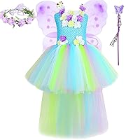 Kids Toddler Baby Girls Spring Summer Floral Sleeveless Fairy Fancy Dress Costumes Carnival Baby Girl Dresses 18