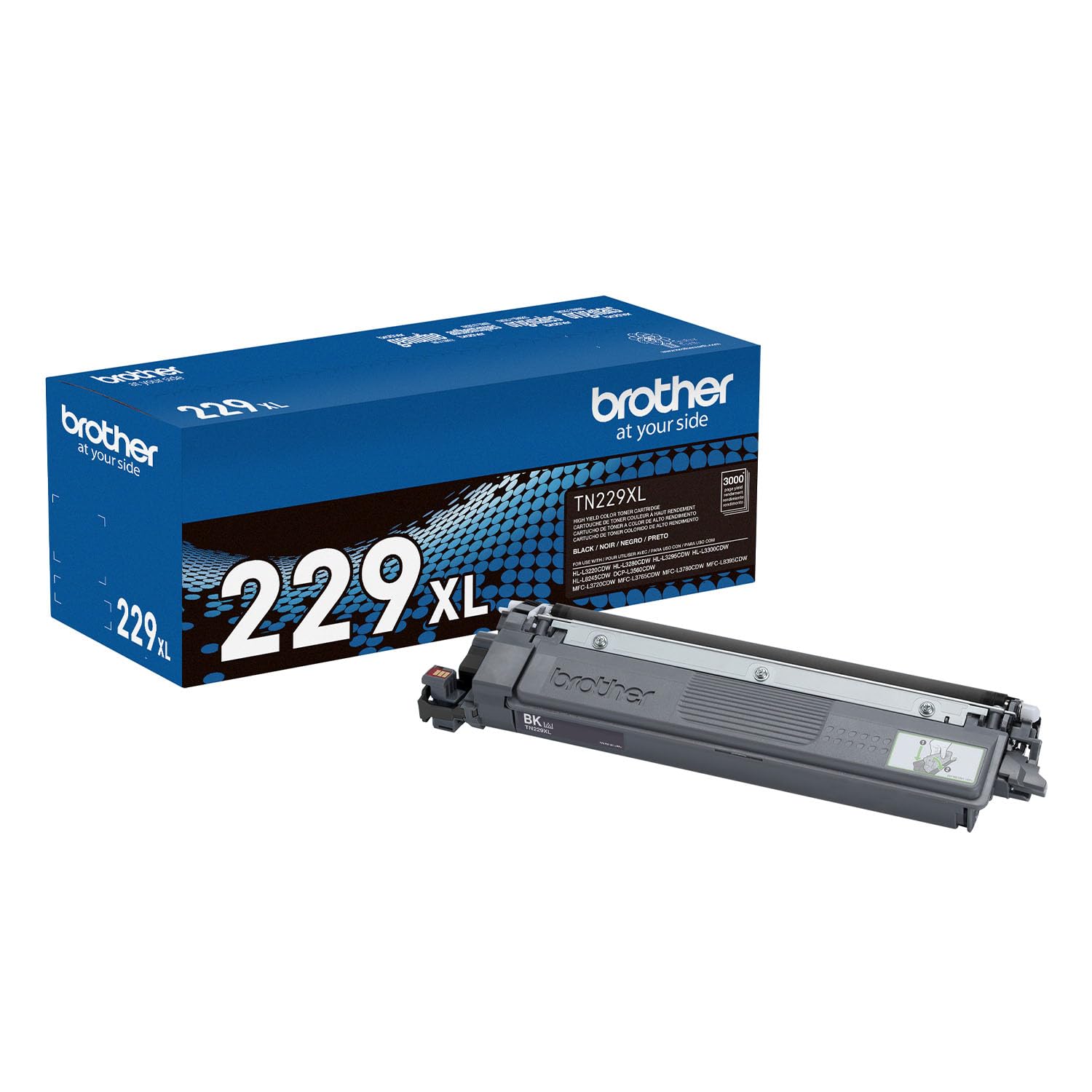 Brother Genuine TN229XLBK Black High Yield Printer Toner Cartridge - Print up to 3,000 Pages(1)