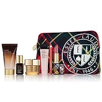 Estee Lauder 2023 Fall 7pcs Skincare and Makeup Gift Bag with Revitalizing Supreme+ Youth Powder Creme, Advanced Night Repair Complex Serum, Advanced Night Cleansing Gelee