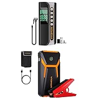 X6 Pro & V6 1500A Jump Starter, Portable Jump Starter Box,160PSI Tire Inflator Portable Air Compressor Cordless Air Pump for Car Tires