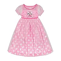 Disney Girls' Minnie Mouse Fantasy Gown Nightgown, LOVE MINNIE, 2T