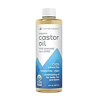 Home Health Castor Oil - 8 fl oz - Conditioning Oil for Body, Skin & Brows - Non-GMO, USDA-Certified Organic - Cold Pressed - Solvent & Hexane Free Home Health Castor Oil - 8 fl oz - Conditioning Oil for Body, Skin & Brows - Non-GMO, USDA-Certified Organic - Cold Pressed - Solvent & Hexane Free