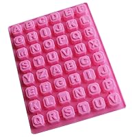 Fondant Letters Candy Making Tools 48 English Letters Silicone Alphabet DIY Molds