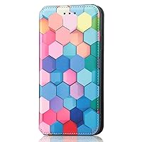 Case for Huawei nova 12 SE, Magnetic Flip Leather Premium Wallet Phone Case, with Card Slot and Folding Stand, Case Cover for Huawei nova 12 SE.(Colored Squares)