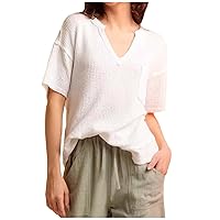 Women's Tops Boat Neck Puff Sleeve Workout Tops Soft Tight Short Sleeve Crew Neck Women's Tshirts