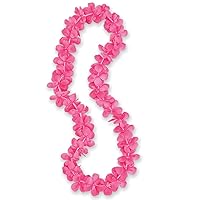 Hot Pink Flower Plastic Lei - 40