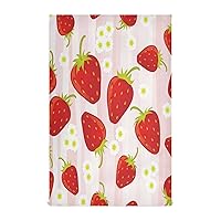 ALAZA Strawberry Decorative Kitchen Dish Towels 1 Piece,Soft and Absorbent Kitchen Hand Towels Home Cleaning Towels Dishcloths,18 x 28 Inch