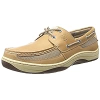 Men's, Tarpon 2-Eye Boat Shoes Linen 12 W Tan/Beige
