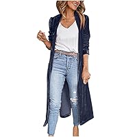 Women Classy Velvet Cardigan Casual Long Blazer Jacket Long Sleeve Dressy Office Work Blazers Trendy Outerwear Tops