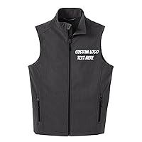 INK STITCH Men Custom Embroidery Design Your Own Logo Text Soft Shell Vests