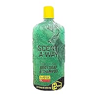 Hunters Specialties Scent-A-Way MAX Liquid Body Soap & Shampoo - Hunting Odorless Green Soap Scent Eliminator for Hunters, Trappers, Anglers, and Campers