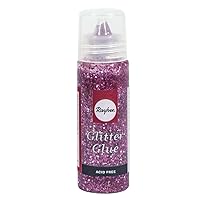 30187264 Glitter-Glue Coarse Bottle 50 ml Pink
