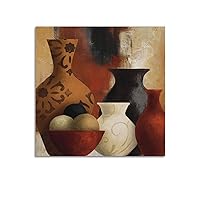 Kitchen Poster Art Pottery Kitchen Dining Room Decorative Wall Art Canvas Poster for Room Aesthetic Posters & Prints on Canvas Wall Art Poster for Room 20x20inch(50x50cm)